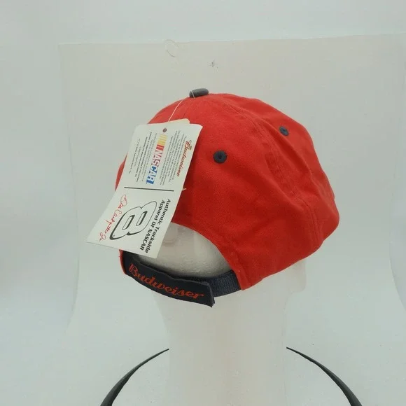 Budweiser Dale Earnhardt Jr 8 NASCAR Racing Red Baseball Cap Hat Men - Picture 5 of 11